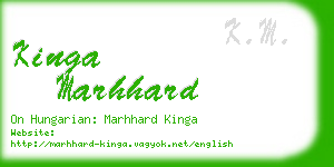 kinga marhhard business card